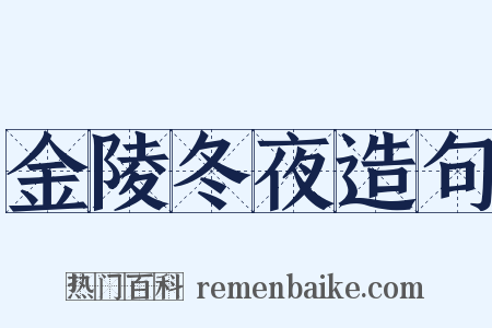 金陵冬夜造句是什么意思的图片